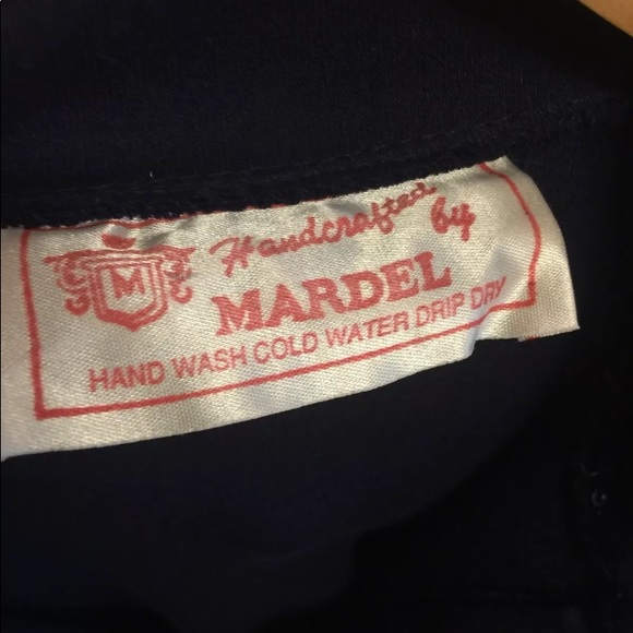 Vintage Rare HANDCRAFTED BY MARDEL Navy Red White zip bling USA 70's 80's - Picture 5 of 10